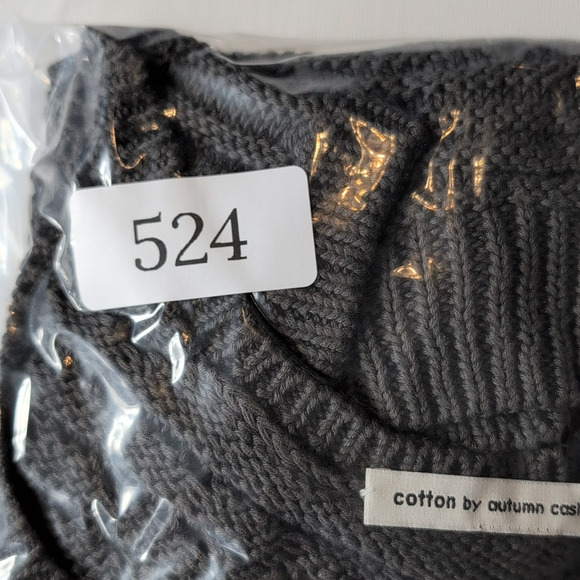 Autumn Cashmere Knit Sweater Vest Womens S Gray Fringe Sleeveless Boho Chic - Picture 11 of 11